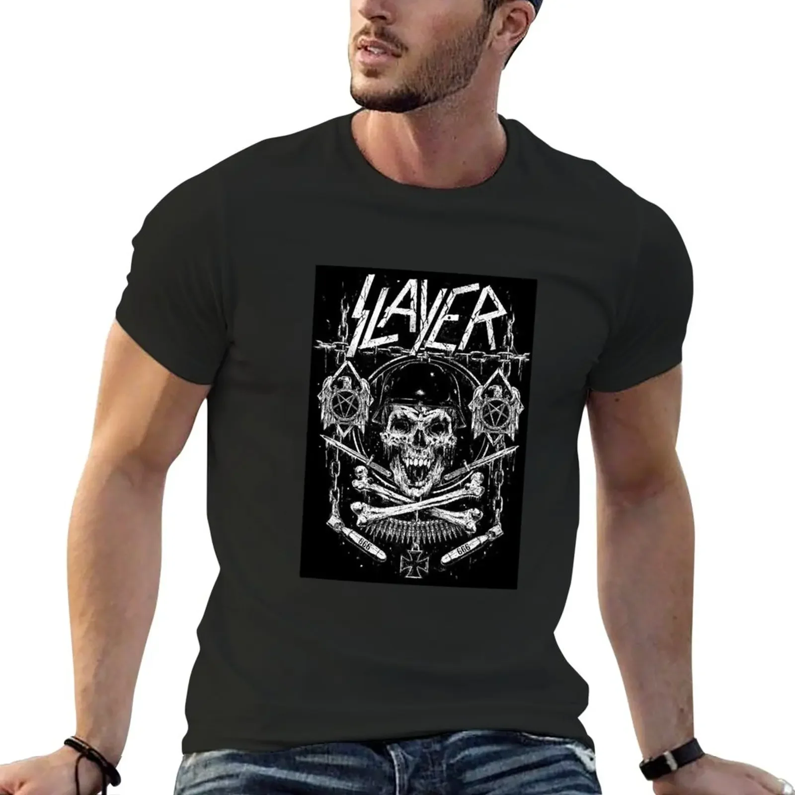 New Slayer Slaytanic Wehrmacht T-Shirt man clothes vintage clothes mens tall t shirts