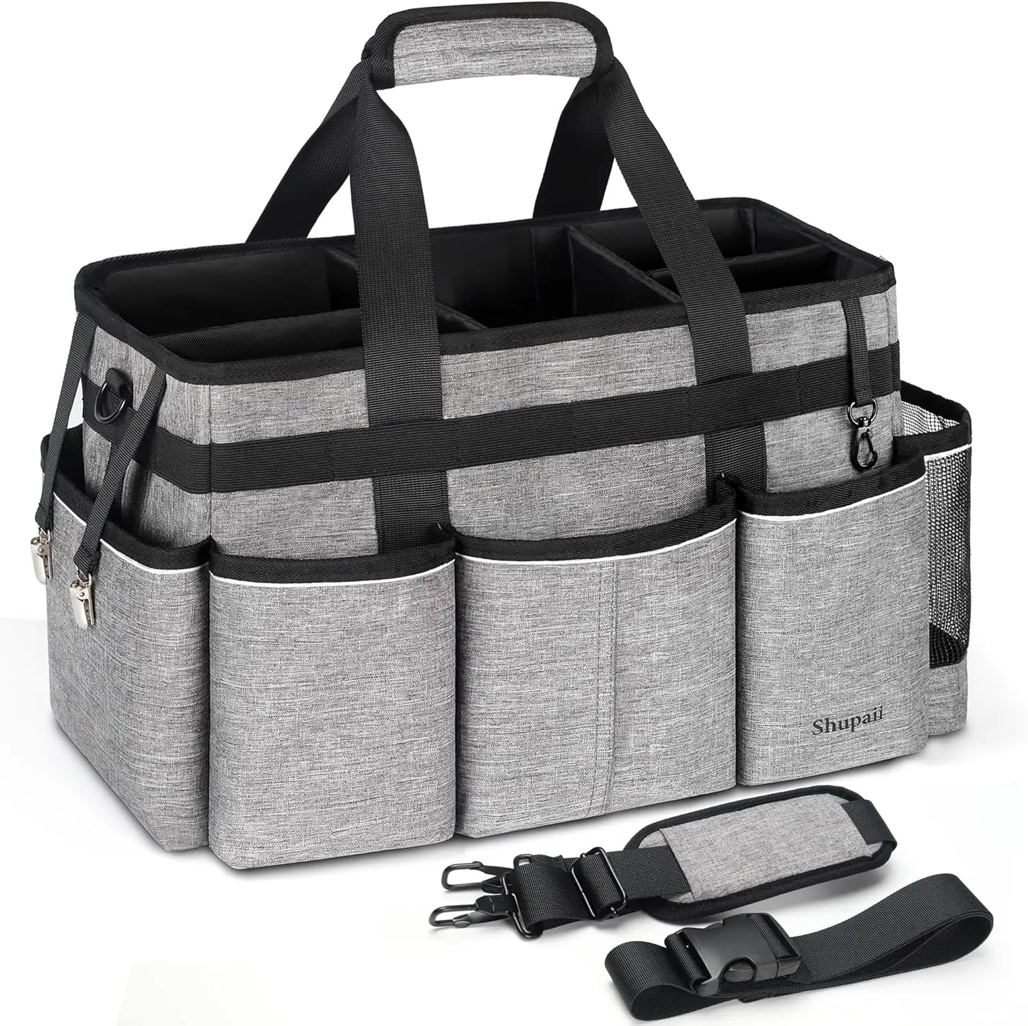 

Сумка-органайзер для уборочного инвентаря, переносная сумка для хранения принадлежностей с ручками для уборщиков и домашних работников, для уборки под раковиной и в автомобиле