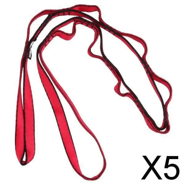 5-6pack 23KN 110cm Mountaineering Rock Climbing Rigging Sling Rope Webbing Strap