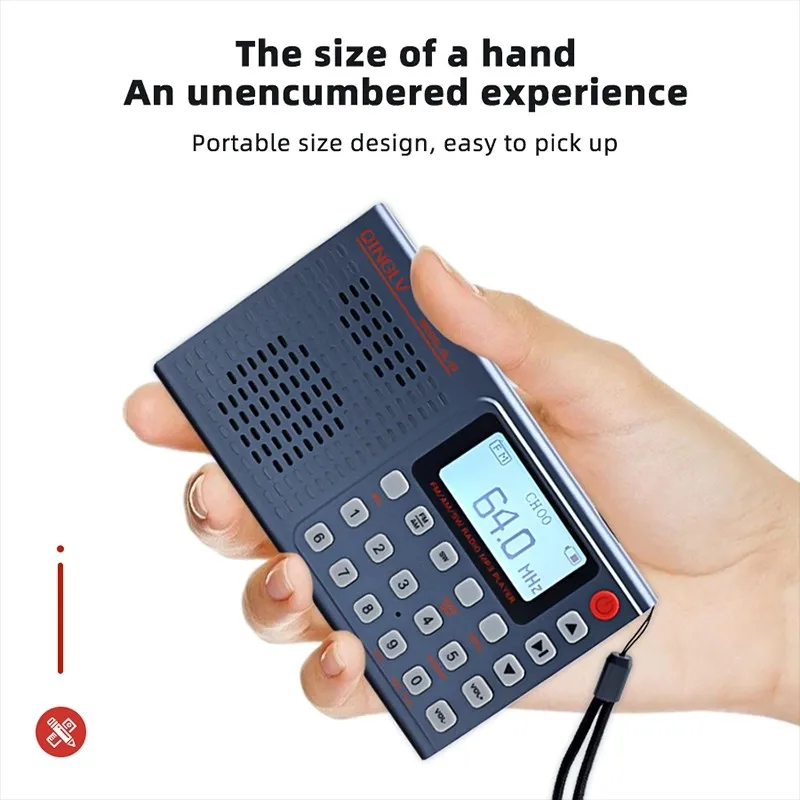 راديو محمول رقمي جديد ستيريو FM/AM/SW راديو FM بلوتوث متوافق مع راديو متعدد الوظائف يدعم مشغل بطاقات TF #5