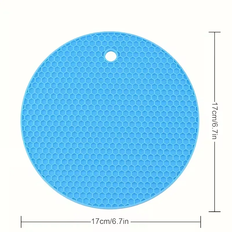 2/4PC Round Kitchen Trivets, Reusable Heatproof Mat for Table Protection Under Hot Cookware & Dishes