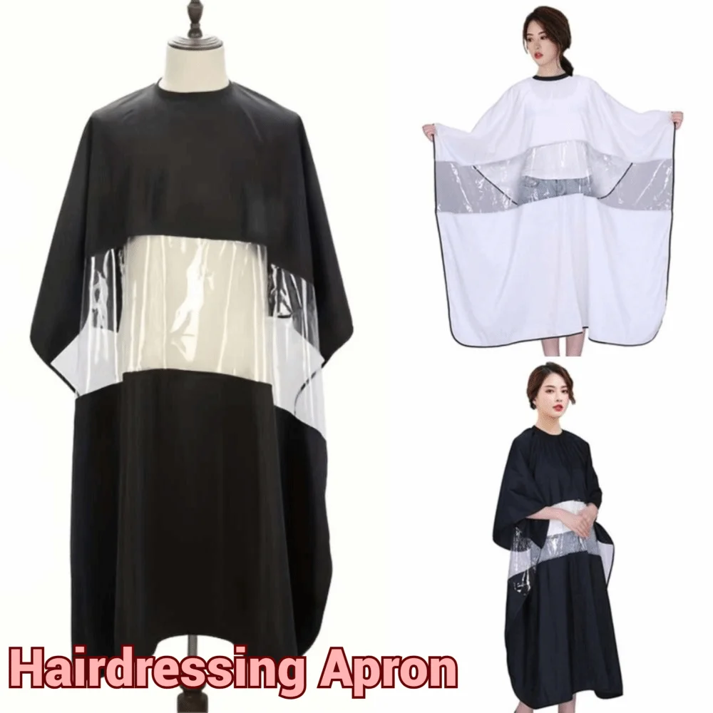 Professional Hairdressing Apron Adjustable Closure with Transparent Window Salon Hairdresser Use Scarf Antistatic Non-stick Hair