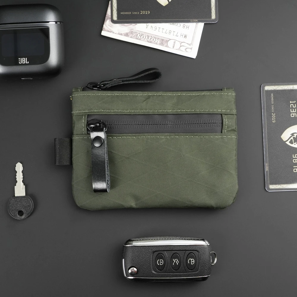 X-Pac Zip Pouch RFID-Blocking Cash and Card Wallet - Made With Carbon Neutral Weatherproof Fabrics, YKK Zipper, Black image 5