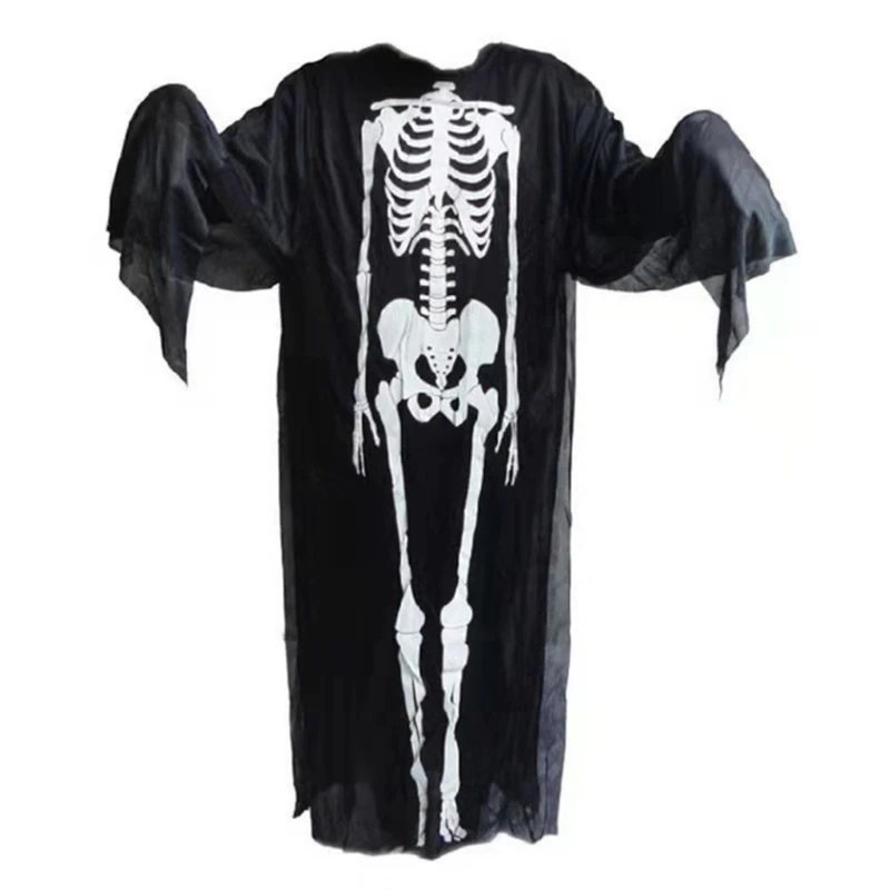 Tenue effrayante d'Halloween, Costume imprimé squelette, Costume mort pour enfants