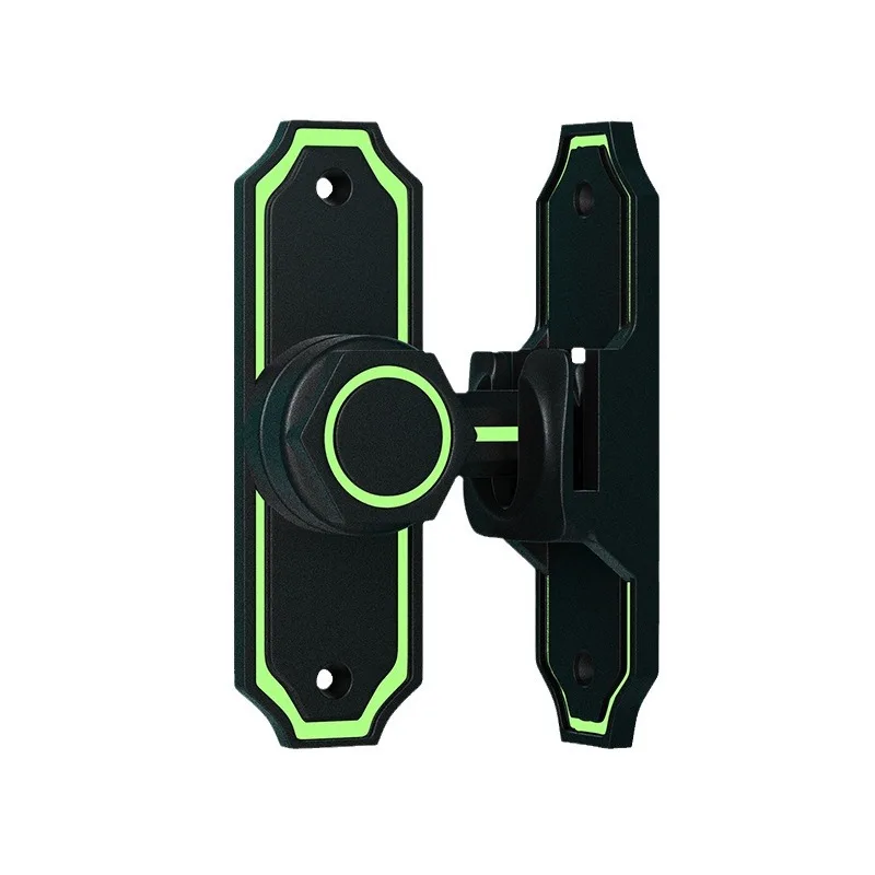 

1PCS Zinc Alloy No Drill Door Lock 90/180 Degree Glow Dark Sliding Door Safety Bolt Cabinet Wardrobe Closet Security Latch