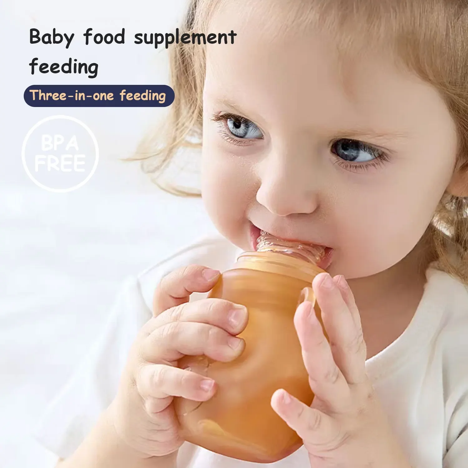 

3-in-1 Baby Food Dispensing Spoon | 90ml Silicone Squeeze Pouch | Rice Cereal & Puree Feeder | Multipurpose Baby Gift Set