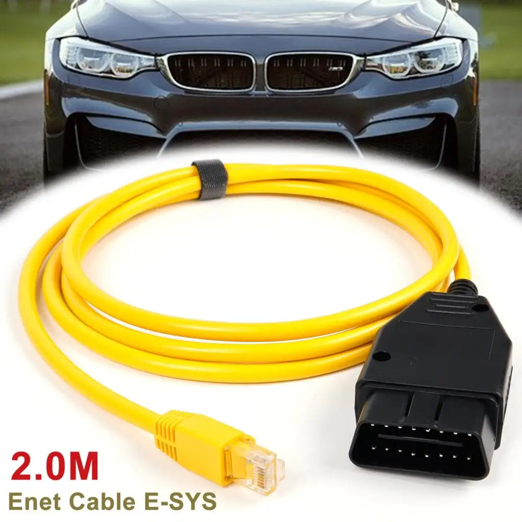 ENET Crystal Head Interface Cable for BMW F-serie Brush Hidden OBD Car Diagnostic Connector Network Extension Adapter Plug Tool