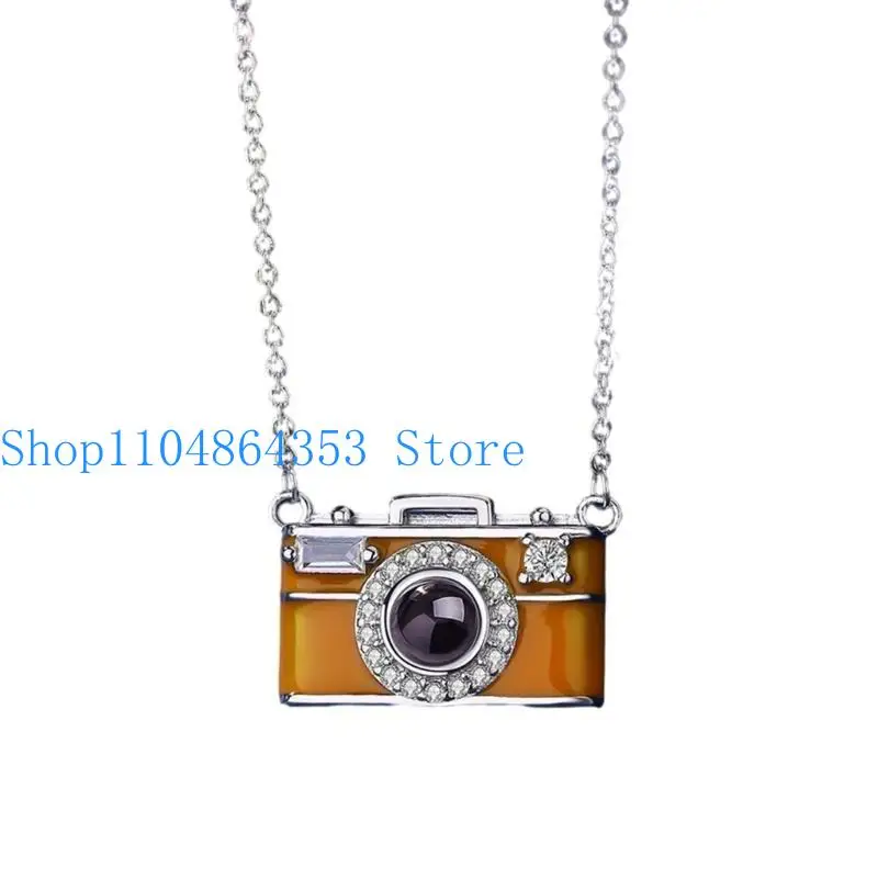 652F Adjustable Translator Pendant Necklace 100 Language Projection Copper Alloy Clavicle Jewelry Chain