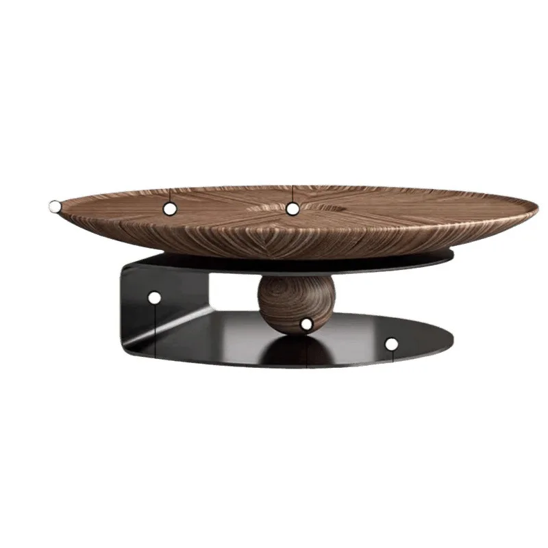 

Modern, minimalist, living room, solid wood, round, coffee table, small apartment, combination, household