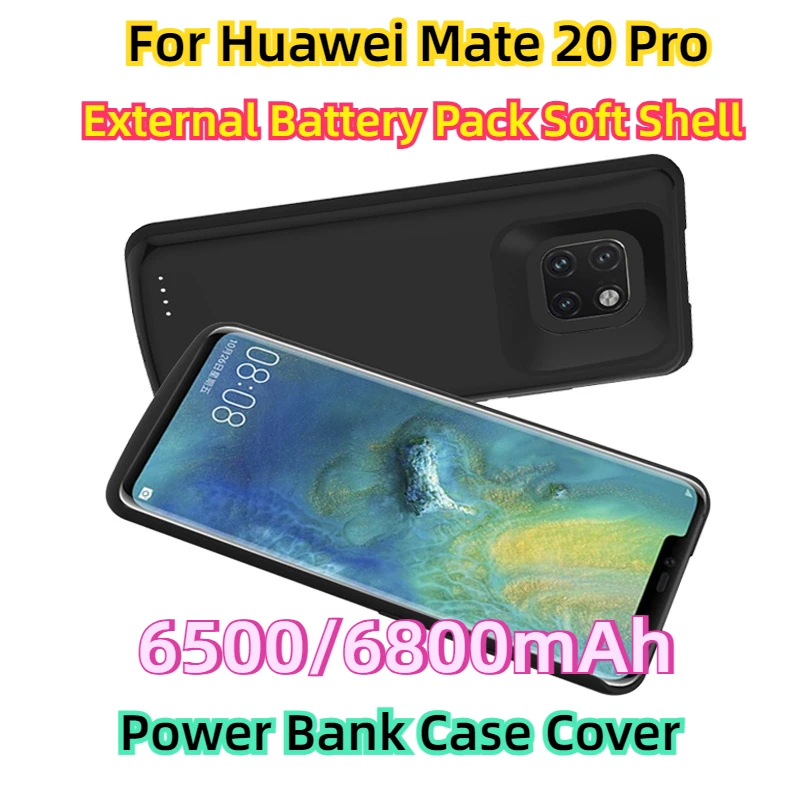 For Huawei Mate 20 Pro External Battery Pack Soft Shell for Huawei Mate Battery Charger Case Power Bank Case Cover 6500/6800mAh