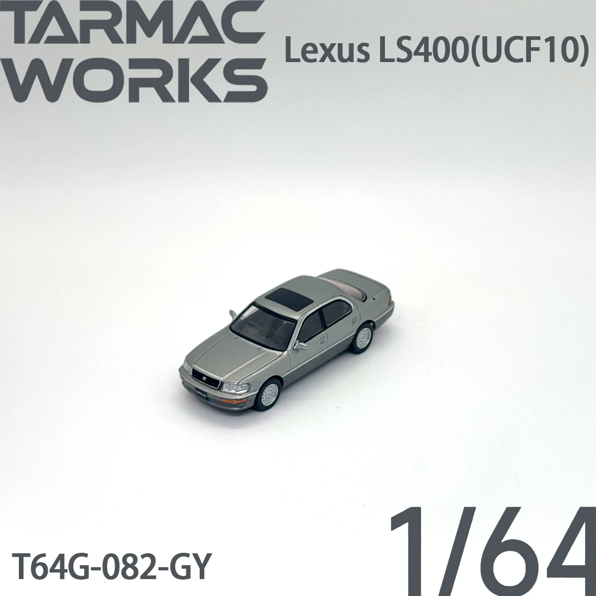 In Stock Tarmac Works 1:64 Lexus LS400 UCF10 Metallic Grey Classic Luxury Sedan Diecast Car Model T64G-082-GY image 4
