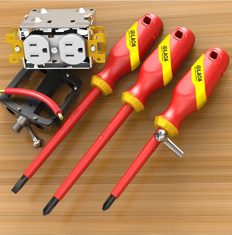 LAOA 6 Stück/8 Stück Schraubendreher-Sets VDE isolierter Schraubendreher Elektrowerkzeug – Detail 6