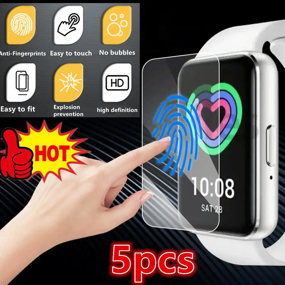 5pcs Soft TPU Clear Smartband Protective Film for Samsung Galaxy Fit 3 Smart Wristband Fit3 Screen Protector Cover