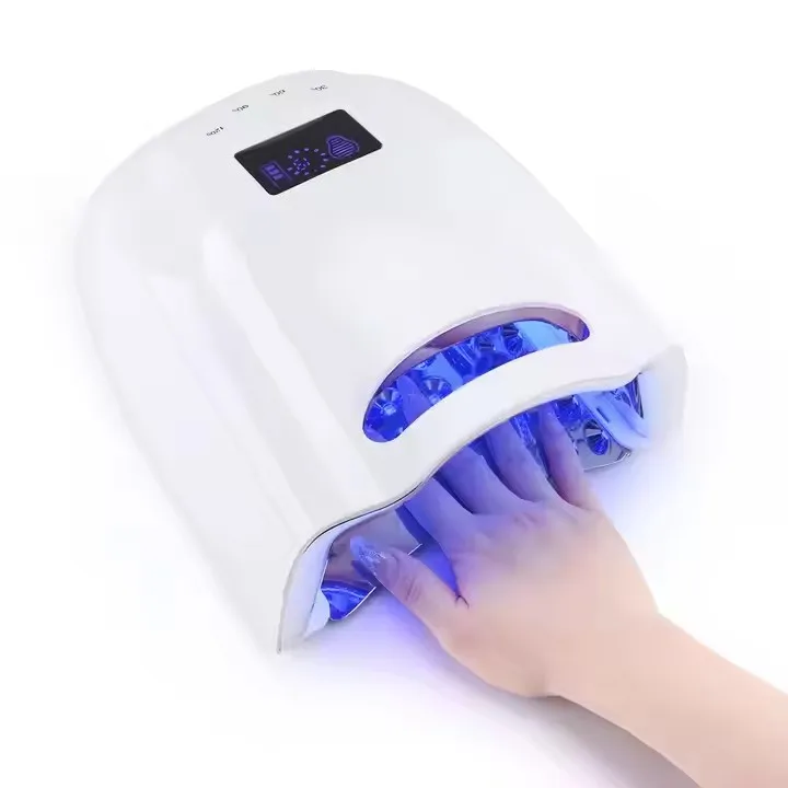 New 128W Pedicure Manicure Tool Rechargeable Cordless UV LED Nail Dryer Professional Fast Curing Gel Nail Polish Nail Lamp