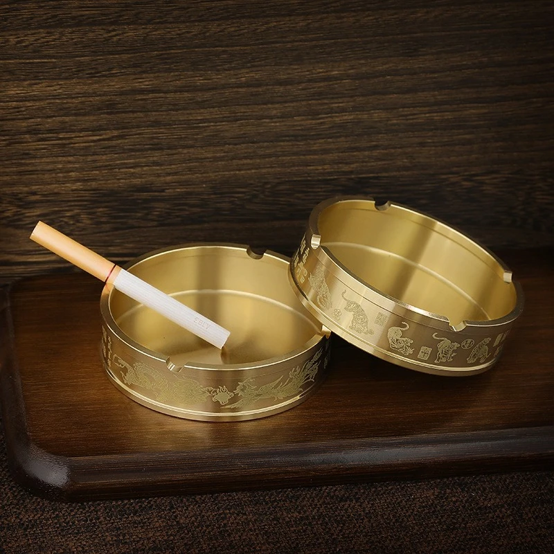 

Креативная пепельница для дома, гостиной, журнального столика, орнамент, латунная пепельница, офисный орнамент, подарок