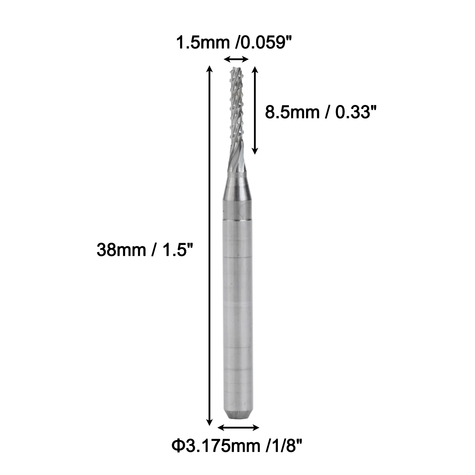 

High Performance Carbide End Mill Engraving Router Bits 10pcs Set 1 5mm Diameter for CNC For PCB Machines 18 Shank Length