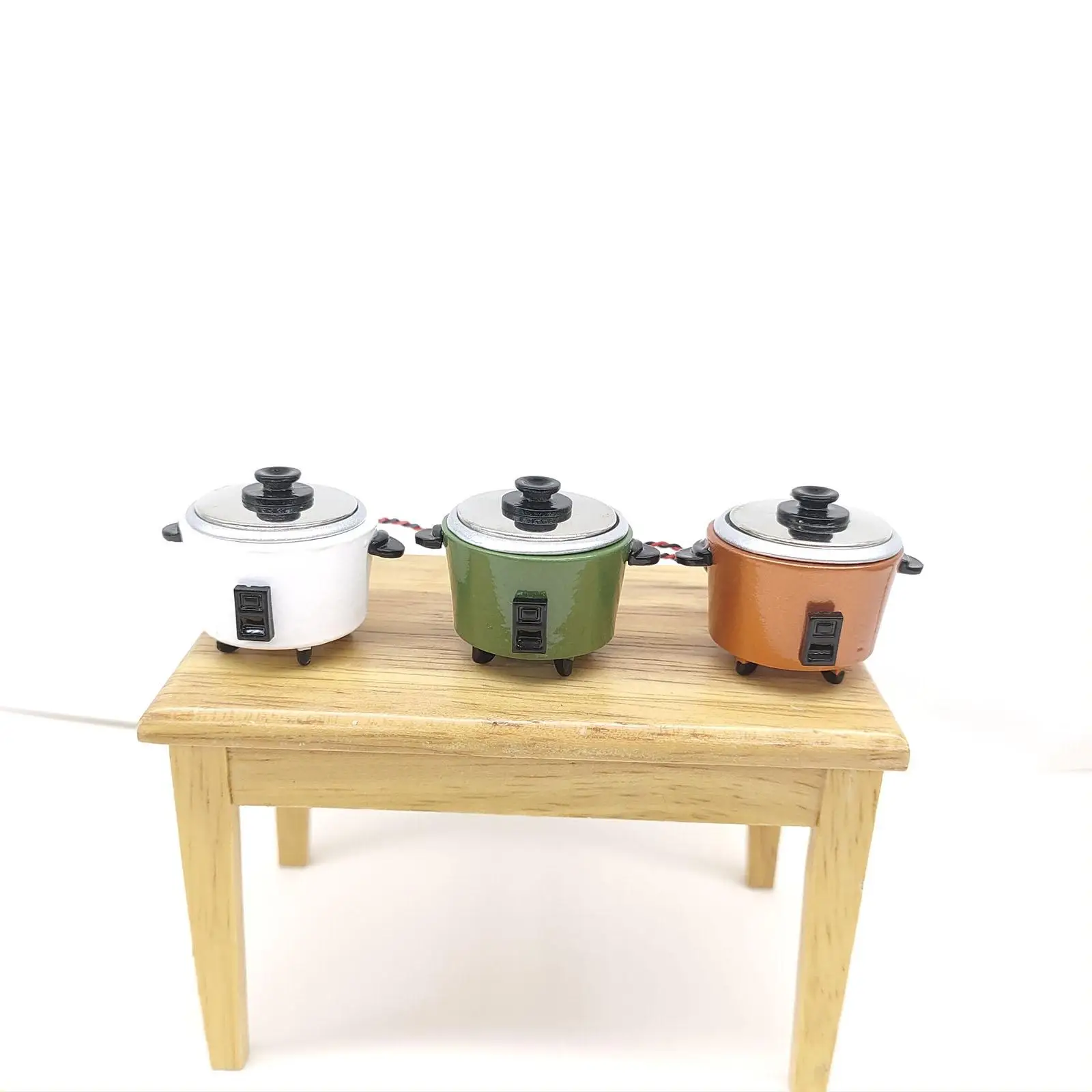 1:12 Scale Dollhouse Rice Cooker Model DIY Ornaments Exquisite Workmanship,