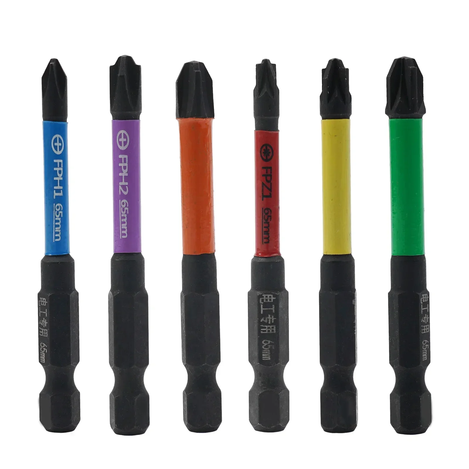 Imagem -03 - Conjunto de Bits de Chave de Fenda Cruzada com Fenda à Prova de Ferrugem 65 mm Peças de Liga de Aço Fph1 Fph2 Fph3 Fpz1 Fpz2 Fpz3 para Eletricista
