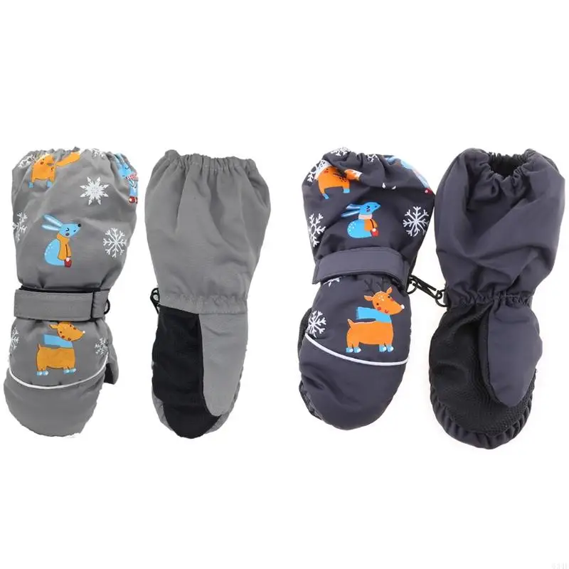 

634F Boys Girls Winter Warm Windproof Sports Ski Gloves Kids Breathable Gloves