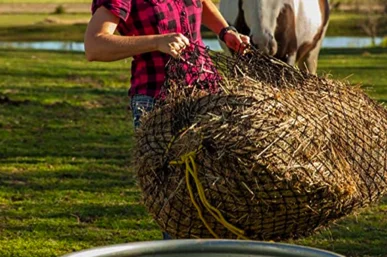 Abrasion Resistant Knotted Knotless PP Horse Hay Net Pasture Livestock Feeding Net 2026