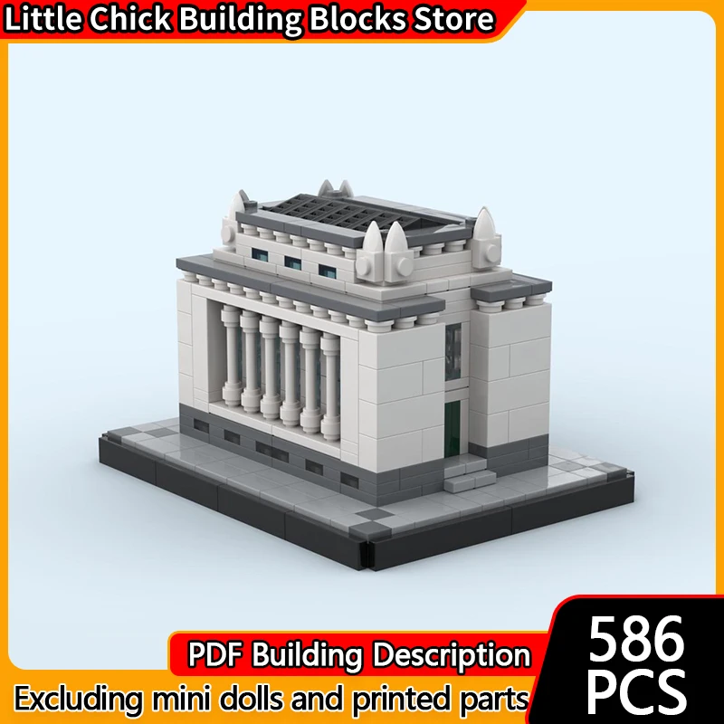 City Street View Model MOC Building Bricks The Headquarters Modular Technology Children Holiday Gifts Assemble Toys Suit