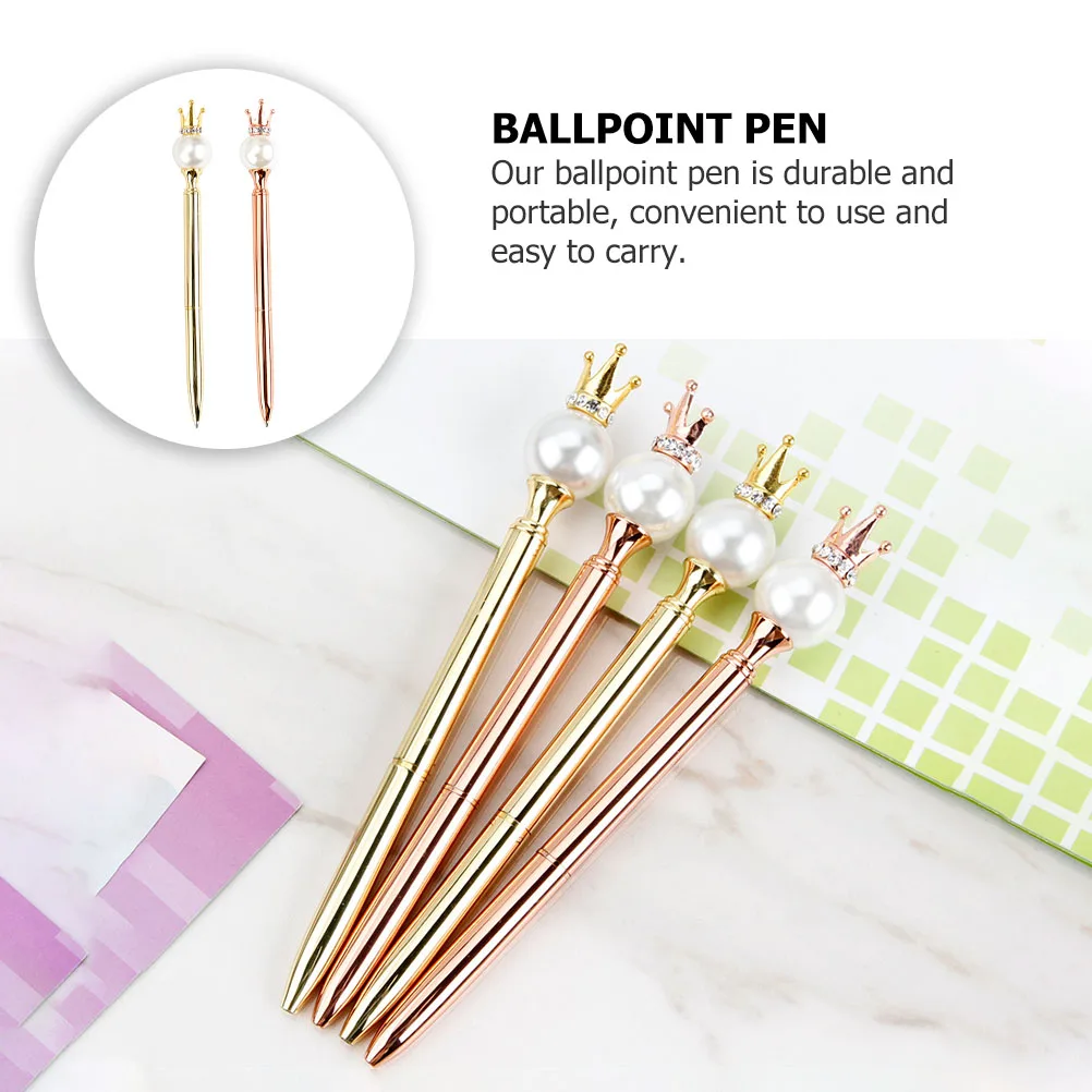 

2 Pcs Metal Pen Ball Point Ball-point Pens Ballpoint Luxury Retractable Business