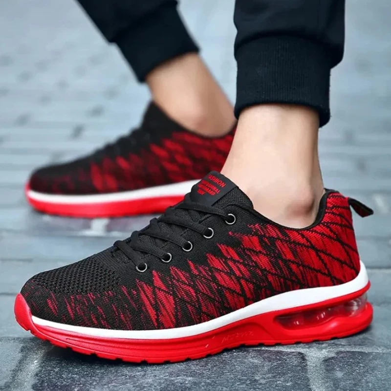 

Men's New Running Shoes, Casual Sports, Large-sized, Comfortable, Wear-resistant, Anti-slip, Lightweight with Woven Mesh