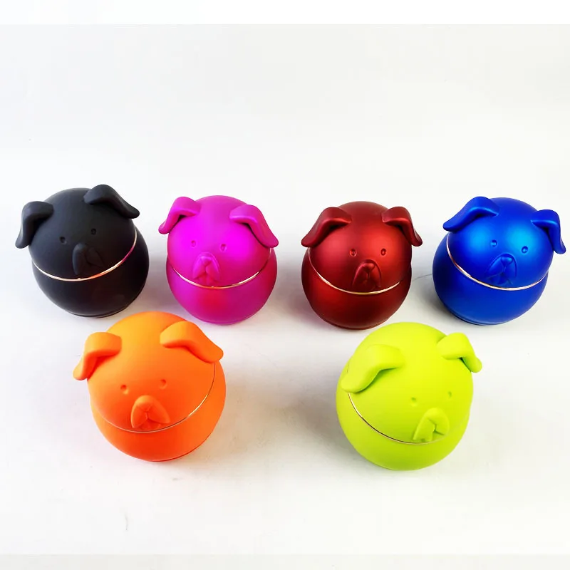 New 7cm cute dog shaped grinder cigarette accessories available in multiple colors