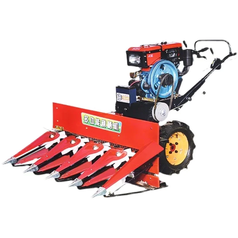 

Small windrowing machine Walking lawn mower Alfalfa forage Rapeseed Prunella vulgaris Wormwood Perilla Corn straw harvester