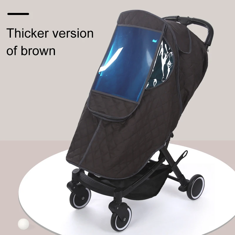 Winter Baby Stroller Rain Cover Thicken Warm Wind Dust Shield Raincoat for Baby Outdoor Stroller Protective Cover Waterproof