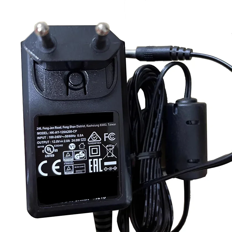 Original HK-AY-120A200-CP power adapter 12V2A electric 24W charger US/EU/UK removable plug