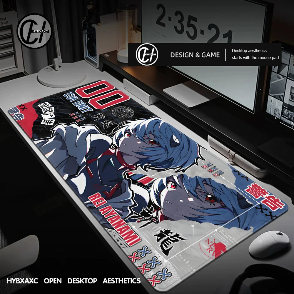 Desk Pad Anime E-Evangelions Playmat Xxl Mouse Pads Game Surface Deskmat Manga Accessories Maudpad Japanese Mat Rubber Mouseped