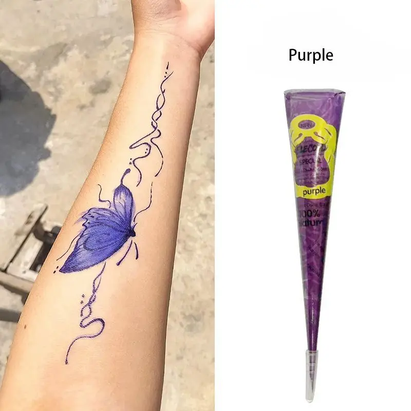 Natürliche temporäre Flash-Tattoo-Paste, schwarzes Henna für DIY-Tattoo-Aufkleber, Körperbemalung, Tattoo-Creme, indische Hochzeits-Henna-Tattoo-Paste – Detail 8