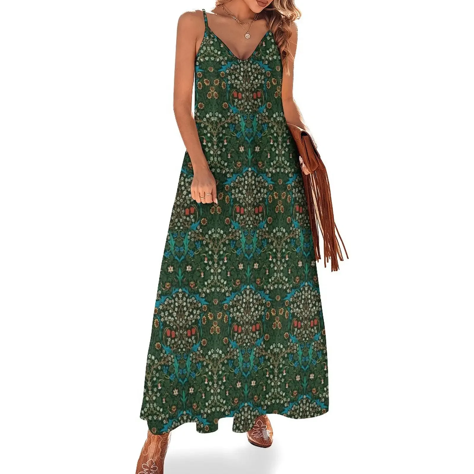 

Blackthorn by William Morris, 1892 Sleeveless Dress evening dresses luxury 2024 festival outfit women