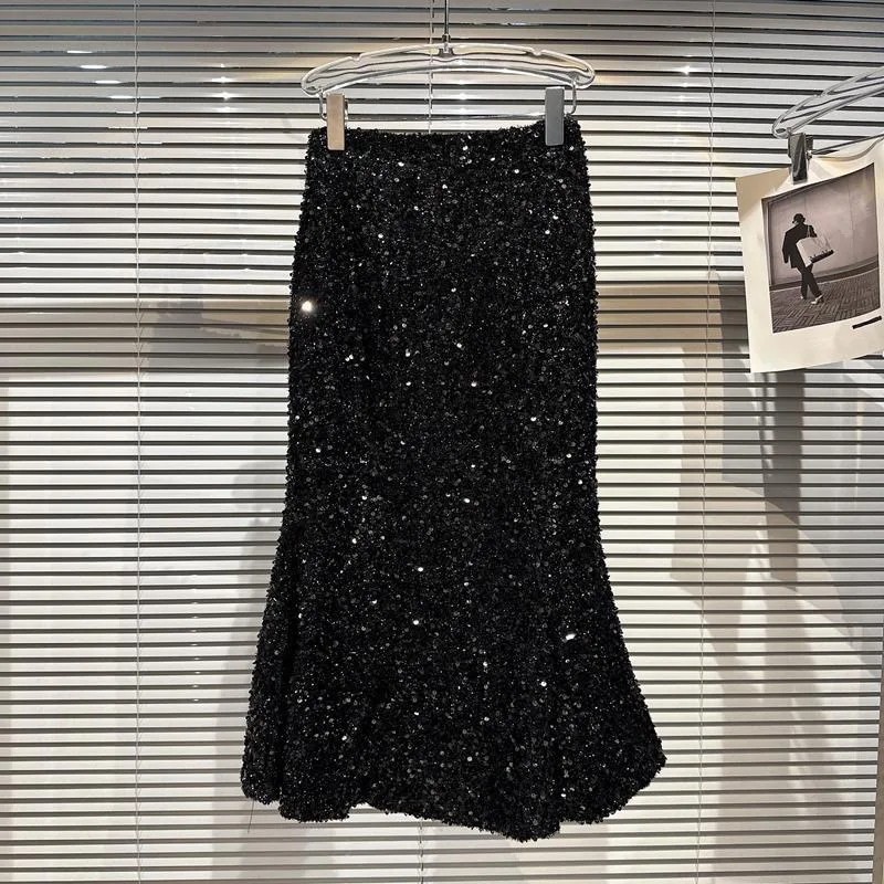 2023 Summer Girls Shinning  Fish Tail Skirt Fashion Design Three Colors