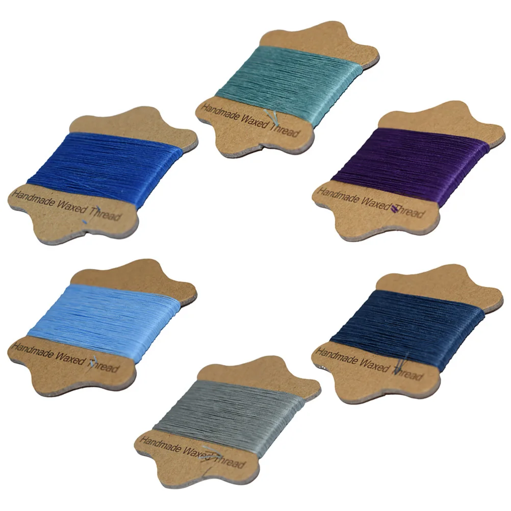 

6Pcs 0.45mm Waxed Thread Polyester Durable Sewing Craft DIY Mixed Colors Exquisite Bags Goods Waxed Thread