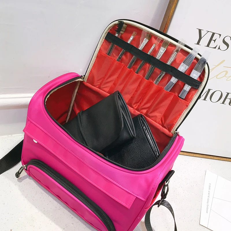 2023 New Fashion Professional Makeup Bag Women Cosmetic Case donna coreano Make Up organizer Box Barber parrucchiere Storage