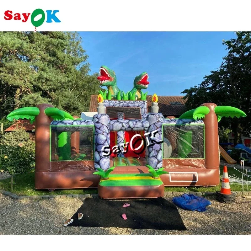 dragon bounce house inflatable castle dinosaur large slide inflatable dino jump castle big sizes