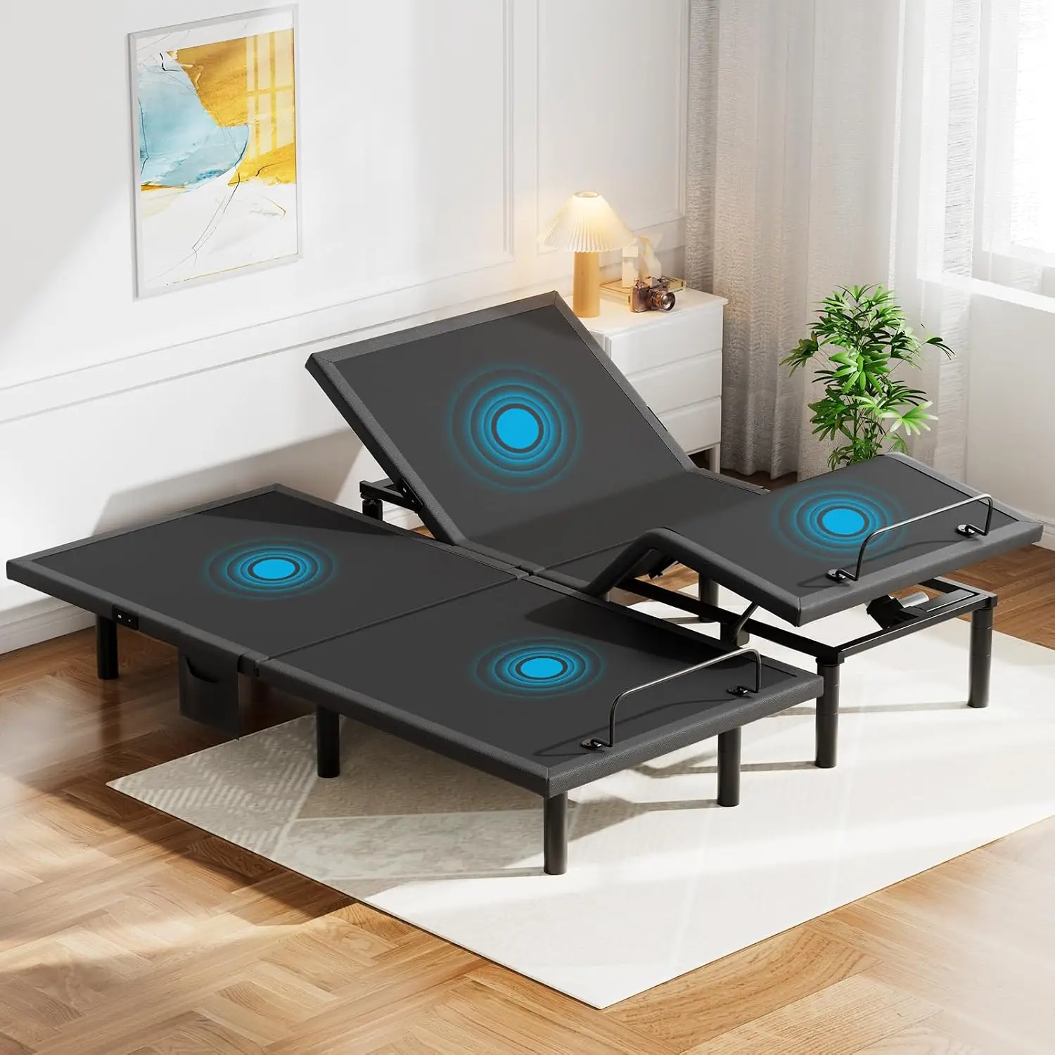 Adjustable Bed Frame Split King with Massage & Zero Gravity, Customized