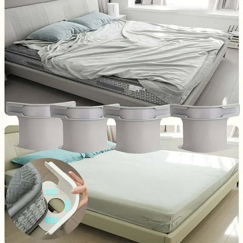 Universal Bed Sheet Corner Clamps, Mattress Straps Invisible Bed Cover Fixing Clips, Bed Sheet Locks, Home Furniture Accessories