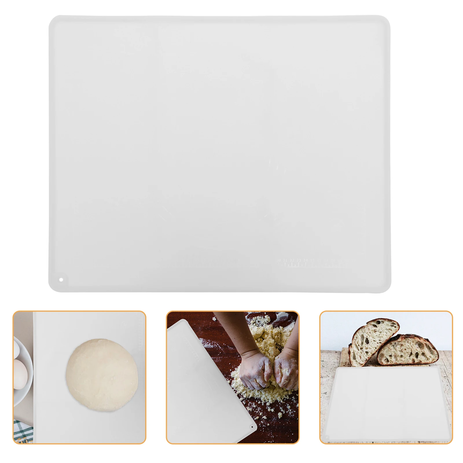 

Silicone Kneading Mat Rolling Dough Bake Mats Pastry Bread Kitchen Reusable Non Slip Scales Measure Durability Easy Clean