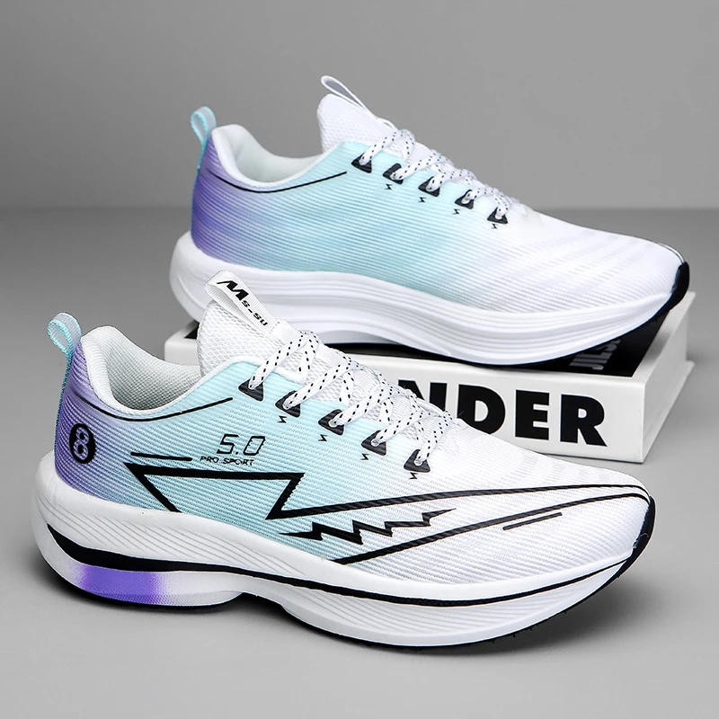 Zapatillas Deportivas Casuales para Hombre, con Placa de Carbono, para Maratón, Transpirables, para Mujer, para Correr, Atléticas, Antideslizantes, para Caminar