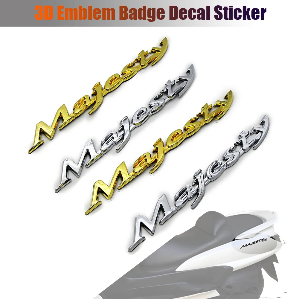 Motorcycle 3D Emblem Badge Decal Majesty Fuel Tank Sticker Protector Fairing Decal For Yamaha YP250 YP400 Majesty 250 400