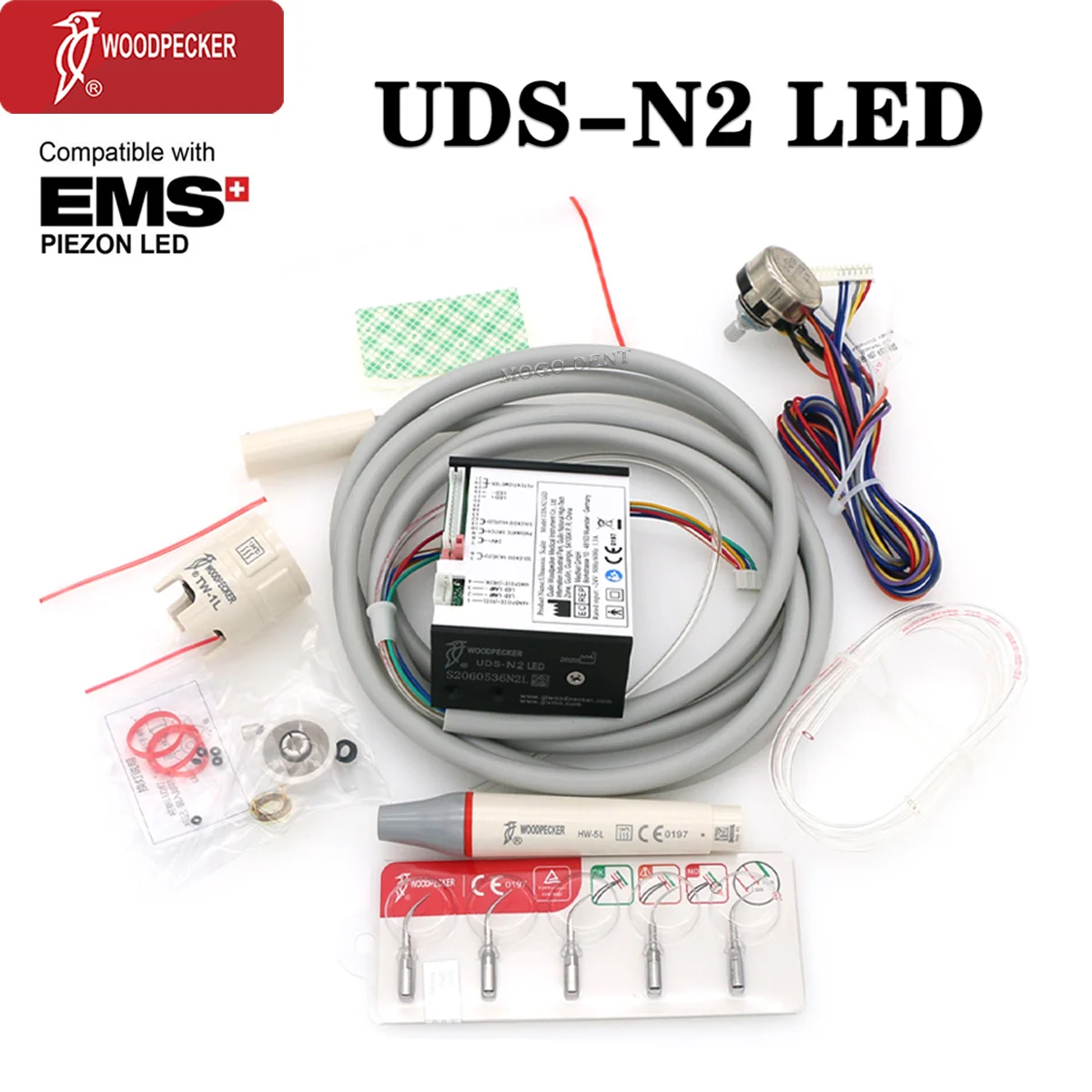 Woodpecker Dental Ultrasonic Scaler Build-in UDS  N2/N3 LED HW 5L Scaler Tip Head  Fit EMS And Mectron Dentist Chair Material