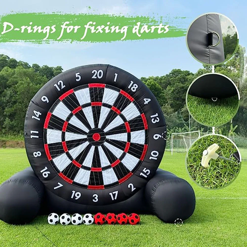 En Stock, dardo de pie, tablero de dardos de fútbol inflable con pelotas de fútbol adhesivas, pelota para patear los pies, juegos de objetivos deportivos, dardos para patadas