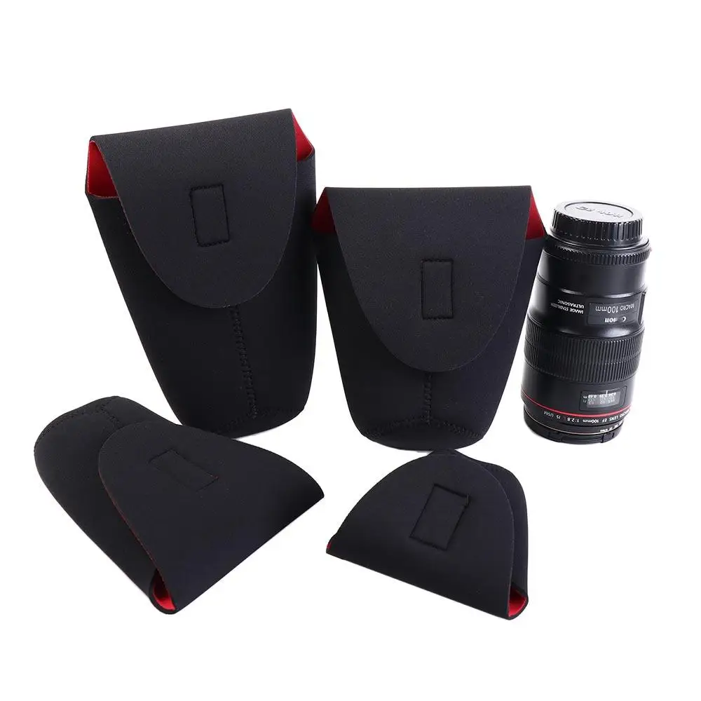 Neoprene Camera Lens Pouch Bag Waterproof Soft DSLR Camera Lens Bag Cylinder S/M/L/XL/XXL Neoprene Paste Lens