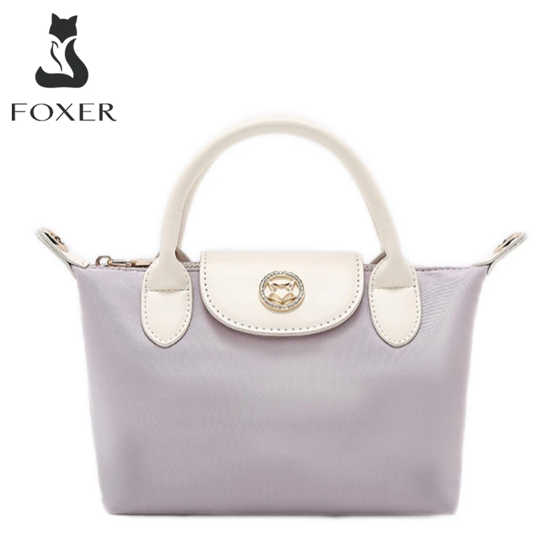 FOXER ماركة بولي PU حقيبة يد عصرية حقيبة كتف نسائية 2025 جديد غير رسمي أنثى صغيرة محفظة كروسبودي السفر شيك ترابيز محفظة