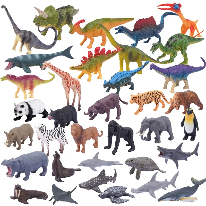 12pcs Realistic Safari Animal Figurine Simulation Model Mini Farm Woodland Animal for Kids Party Favor Preschool Educational Toy