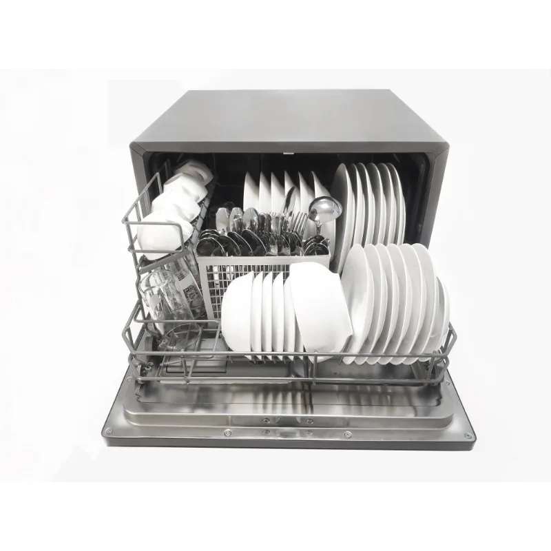 ポータブルカウンタートップ食器洗い機 5 プログラム高温 6 か所設定家庭用キッチン用食器洗い機