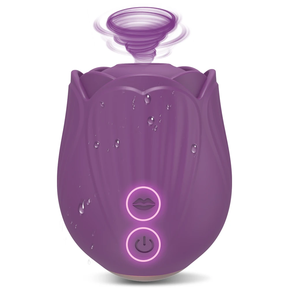 Rose-Dildo Sucking Vibrator Sex Toys for Women Clitoris Nipple Clitoral Vacuum Stimulator G Spot Vibrators Sucker Adult Toys 18+